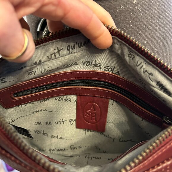 Never worn, NWT, Ash "Riley" Crossbody Bag with Dustbag in Rare Wine color - Picture 7 of 8